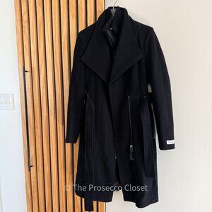 Calvin Klein Black Wool Coat (S)
